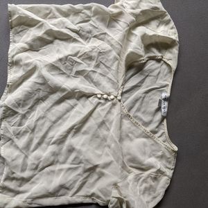 Amour Vert Silk Crop Top